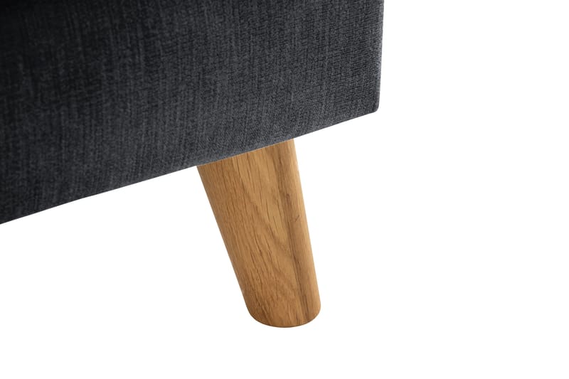 Trend Lyx 3-seter Divansofa Høyre - Mørkegrå/Eik - Møbler - Sofaer - Sofa med sjeselong - 4 seters sofa med divan