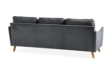 Trend Lyx 3-seter Divansofa Høyre - Mørkegrå/Eik - Møbler - Sofaer - Sofa med sjeselong