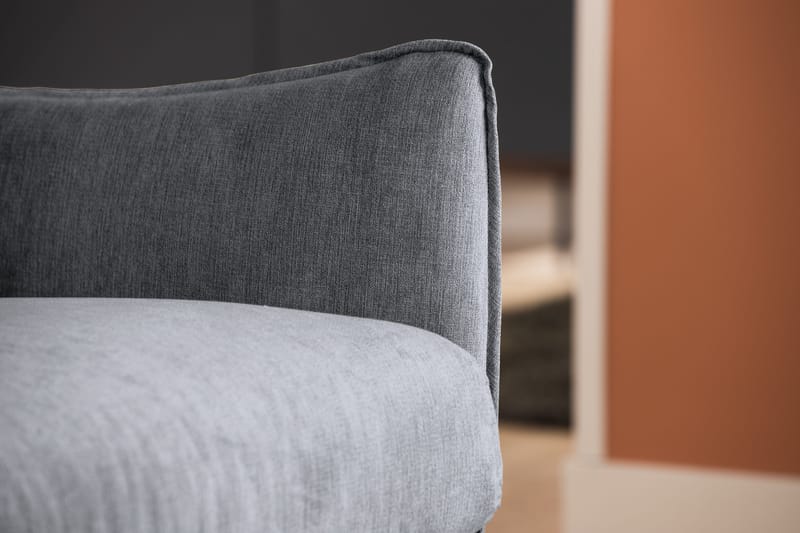 Trend Lyx 3-seter Divansofa Høyre - Mørkegrå/Eik - Møbler - Sofaer - Sofa med sjeselong - 4 seters sofa med divan