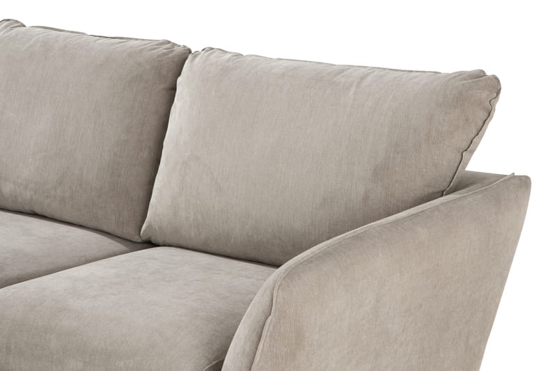 Trend Lyx 3-seter Divansofa Venstre - Beige/Eik - Sofa med sjeselong - 4 seters sofa med divan