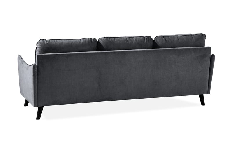 Trend Lyx 3-seter Divansofa Venstre - Mørkegrå - Sofa med sjeselong - 4 seters sofa med divan