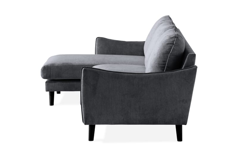 Trend Lyx 3-seter Divansofa Venstre - Mørkegrå - Møbler - Sofaer - Sofa med sjeselong - 4 seters sofa med divan