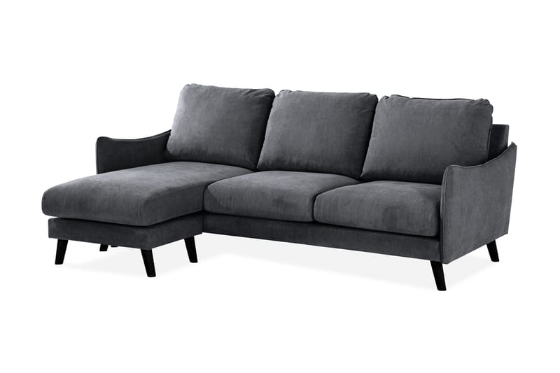 Trend Lyx 3-seter Divansofa Venstre - Mørkegrå - Møbler - Sofaer - Sofa med sjeselong - 4 seters sofa med divan