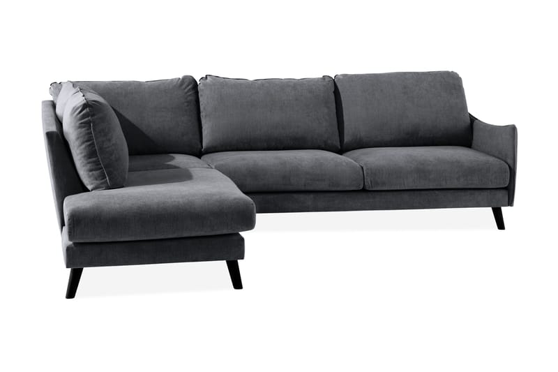 Trend Lyx 3-seter Divansofa Venstre - Mørkegrå - Møbler - Sofaer - Sofa med sjeselong - 4 seters sofa med divan