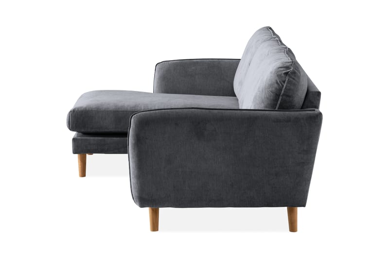 Trend Lyx 3-seter Divansofa Venstre - Mørkegrå/Eik - Møbler - Sofaer - Sofa med sjeselong