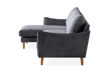 Trend Lyx 3-seter Divansofa Venstre - Mørkegrå/Eik - Møbler - Sofaer - Sofa med sjeselong