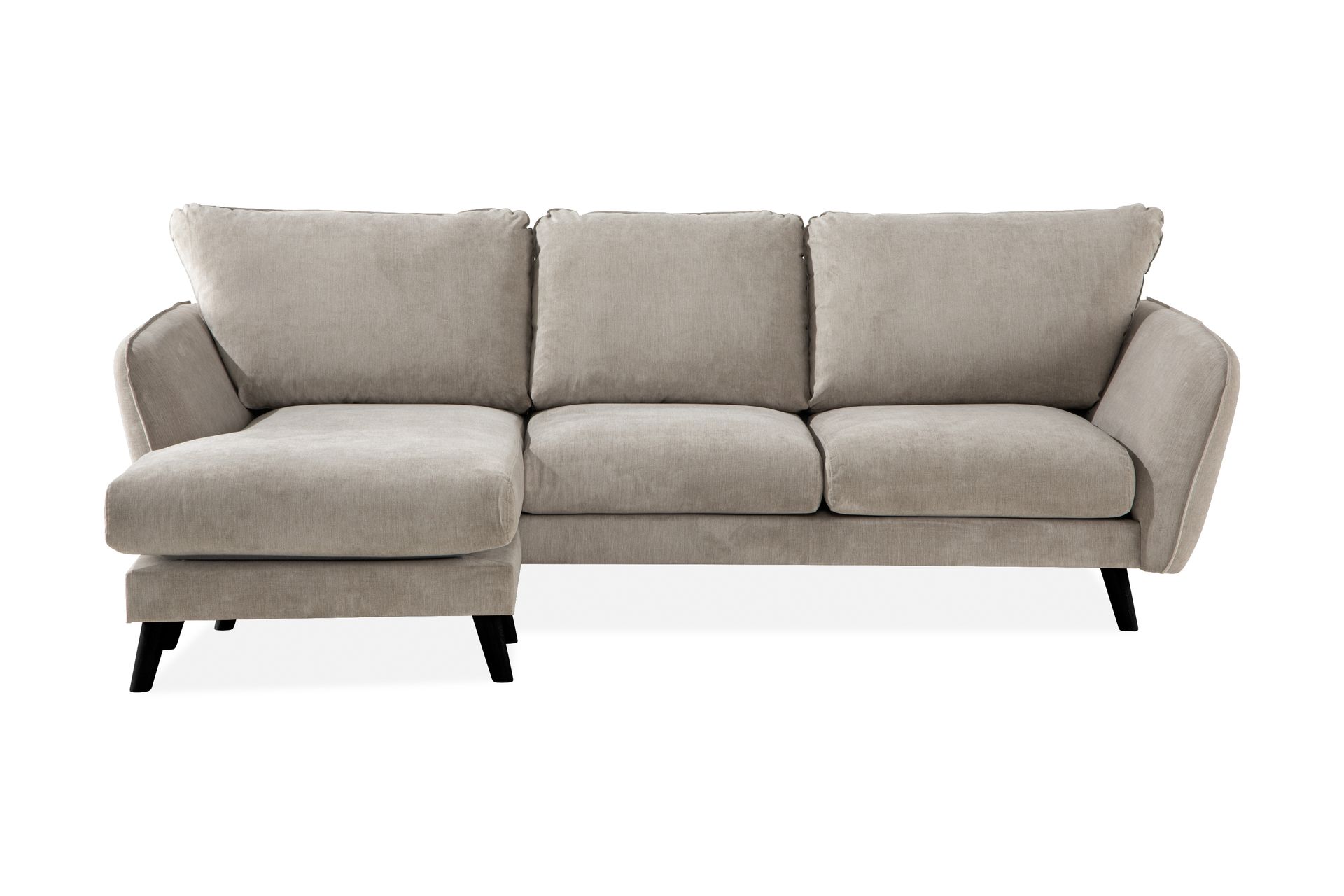Trend Lyx 3-seter Venstrevendt L-formet Divansofa i Stoff - Beige - Møbler - Sofaer - Sofa med sjeselong