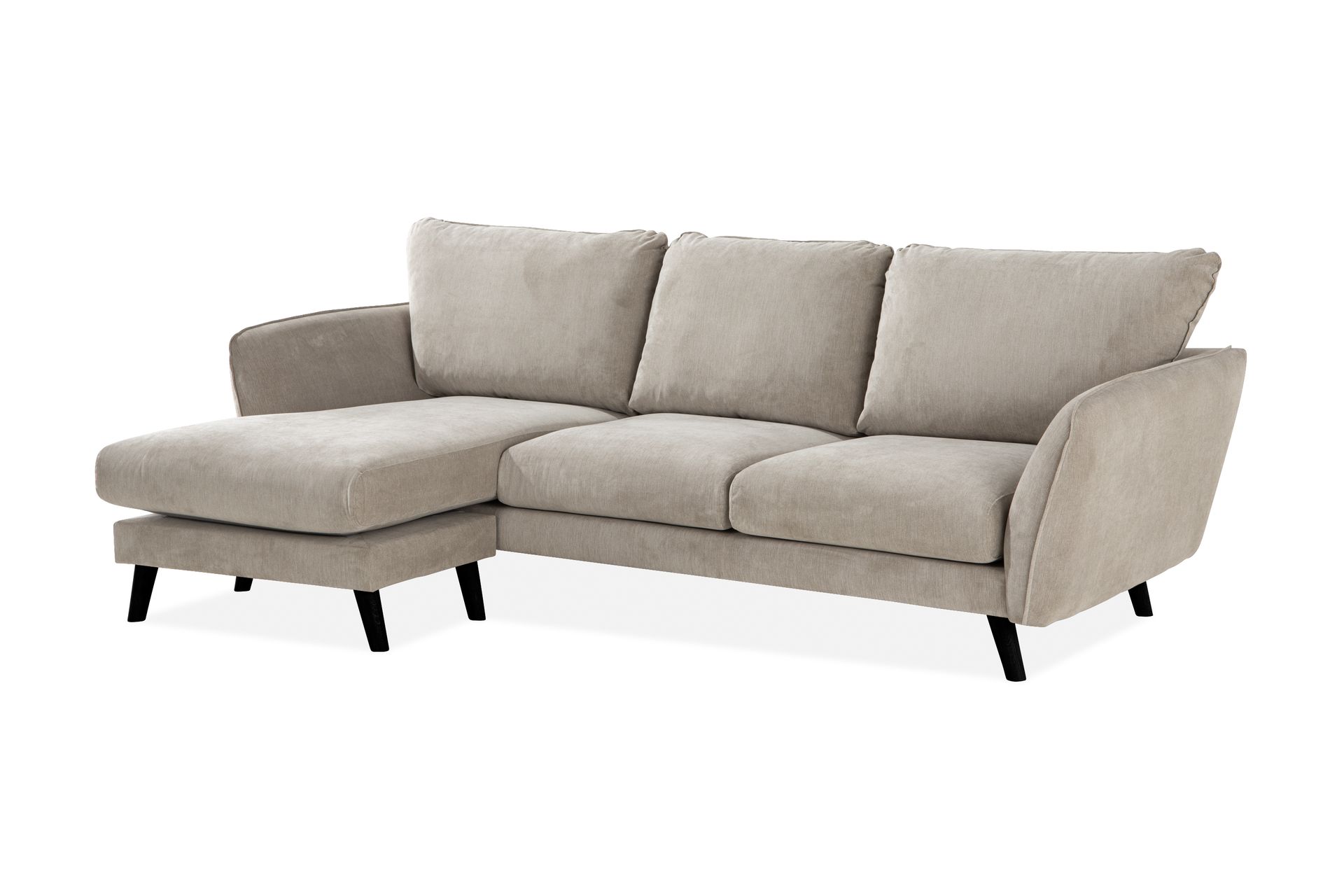 Trend Lyx 3-seter Venstrevendt L-formet Divansofa i Stoff - Beige - Møbler - Sofaer - Sofa med sjeselong