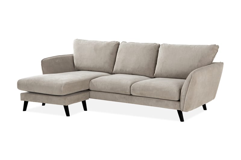 Trend Lyx 3-seter Venstrevendt L-formet Divansofa i Stoff - Beige - Møbler - Sofaer - Sofa med sjeselong
