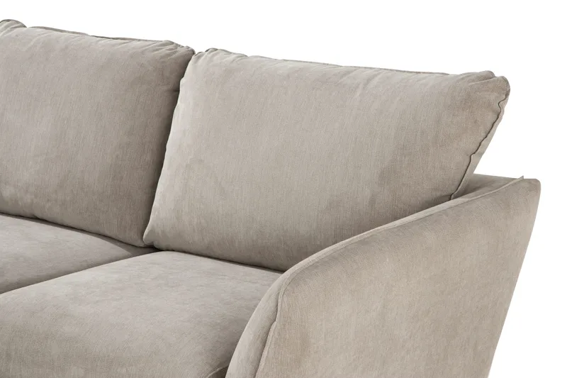 Trend Lyx 3-seter Venstrevendt L-formet Divansofa i Stoff - Beige - Møbler - Sofaer - Sofa med sjeselong - 4 seters sofa med divan