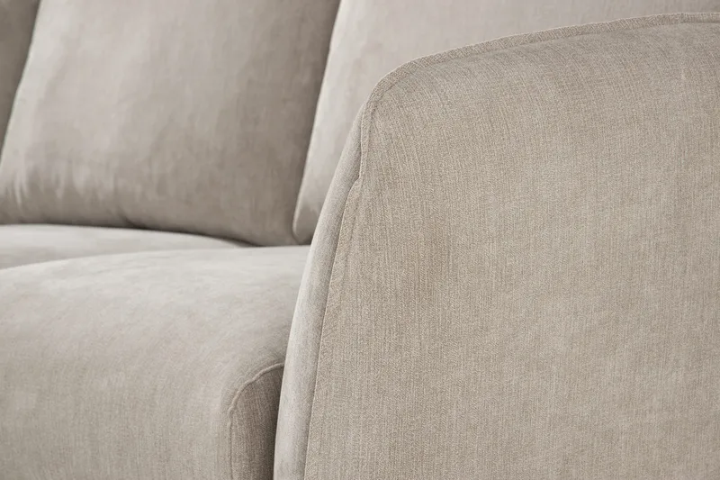 Trend Lyx 3-seter Venstrevendt L-formet Divansofa i Stoff - Beige - Møbler - Sofaer - Sofa med sjeselong - 4 seters sofa med divan