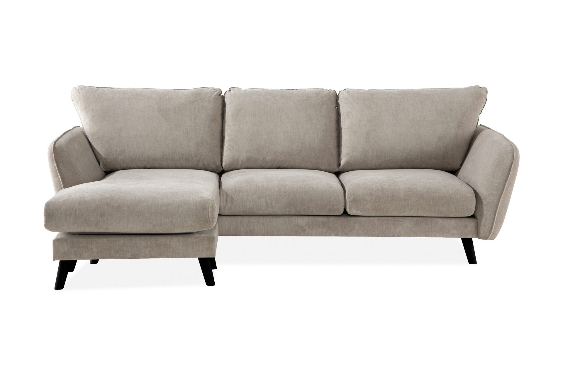 Trend Lyx 3-seter Venstrevendt L-formet Divansofa i Stoff - Beige