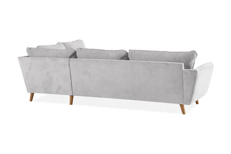 Trend Lyx 3-seter Venstrevendt L-formet Divansofa i Stoff - Beige - Møbler - Sofaer - Sofa med sjeselong - 4 seters sofa med divan