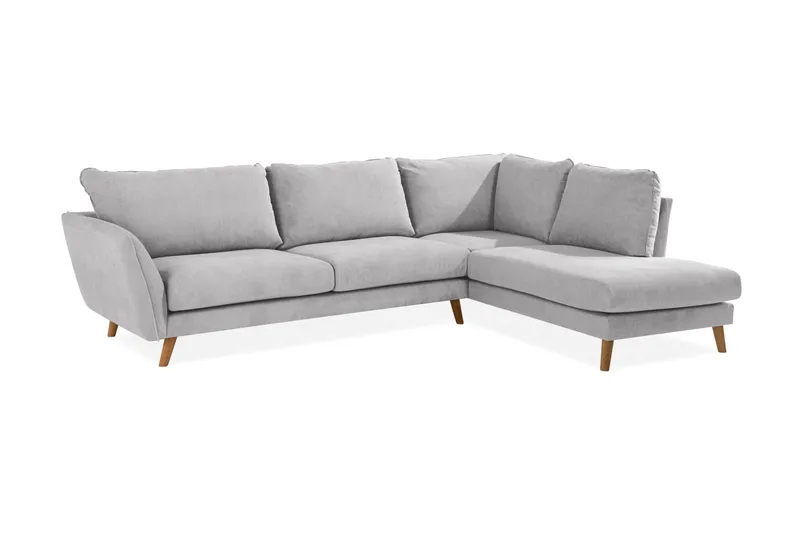 Trend Lyx 3-seter Venstrevendt L-formet Divansofa i Stoff - Beige - Møbler - Sofaer - Sofa med sjeselong - 4 seters sofa med divan