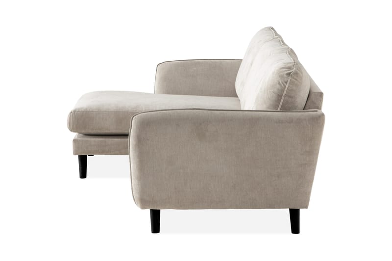 Trend Lyx 3-seter Venstrevendt L-formet Divansofa i Stoff - Beige - Møbler - Sofaer - Sofa med sjeselong - 4 seters sofa med divan