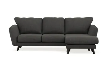 Trend Lyx 3-seters Høyrevendt L-formet Sjeselongsofa i Manchester - Mørkegrå - Møbler - Sofaer - Sofa med sjeselong