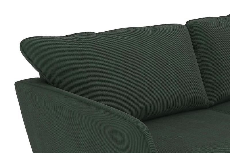 Trend Lyx 3-seters Høyrevendt L-formet Sjeselongsofa i Manchester - Mørkegrønn - Møbler - Sofaer - Sofa med sjeselong