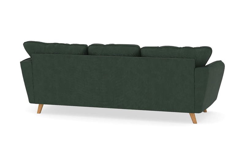 Trend Lyx 3-seters Høyrevendt L-formet Sjeselongsofa i Manchester - Mørkegrønn - Møbler - Sofaer - Sofa med sjeselong - 4 seters sofa med divan