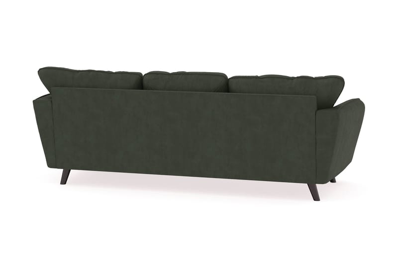 Trend Lyx 3-seters Høyrevendt L-formet Sjeselongsofa i Manchester - Mørkegrønn - Møbler - Sofaer - Sofa med sjeselong