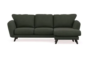 Trend Lyx 3-seters Høyrevendt L-formet Sjeselongsofa i Manchester - Mørkegrønn - Møbler - Sofaer - Sofa med sjeselong