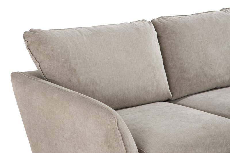 Trend Lyx 3-seters Høyrevendt L-formet Sjeselongsofa i Stoff - Beige - Møbler - Sofaer - Sofa med sjeselong