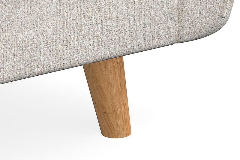 Trend Lyx 3-seters Høyrevendt L-formet Sjeselongsofa i Stoff - Beige - Møbler - Sofaer - Sofa med sjeselong