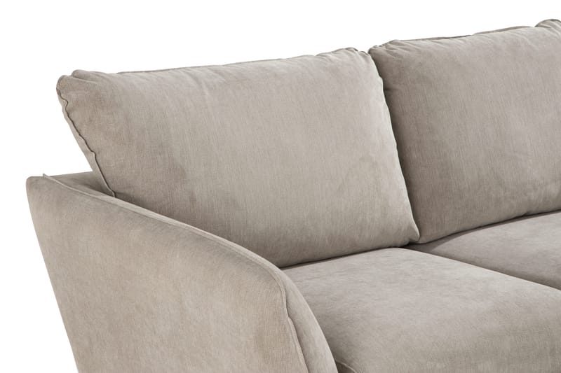 Trend Lyx 3-seters Høyrevendt L-formet Sjeselongsofa i Stoff - Beige - Møbler - Sofaer - Sofa med sjeselong - 4 seters sofa med divan