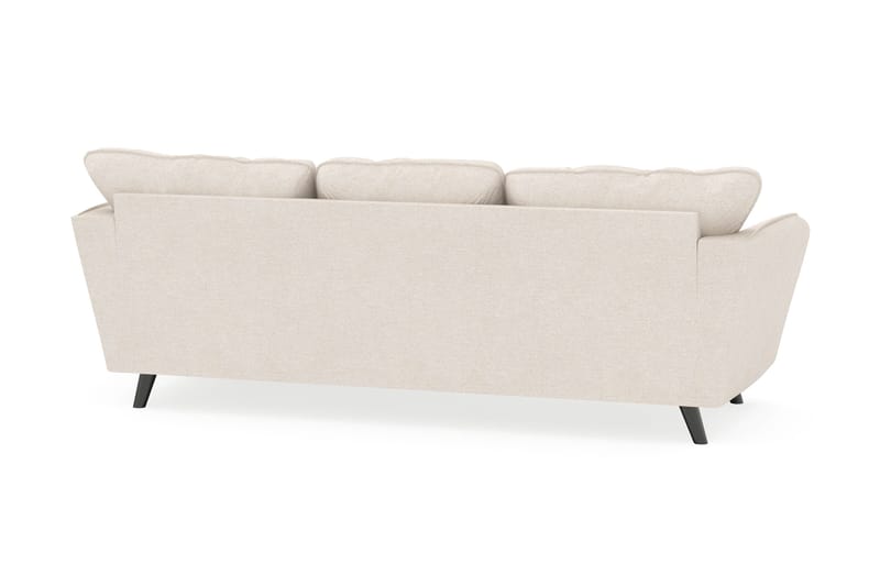 Trend Lyx 3-seters Høyrevendt L-formet Sjeselongsofa i Stoff - Beige - Møbler - Sofaer - Sofa med sjeselong