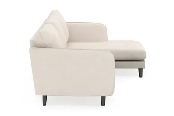 Trend Lyx 3-seters Høyrevendt L-formet Sjeselongsofa i Stoff - Beige - Møbler - Sofaer - Sofa med sjeselong