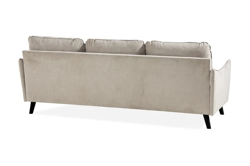 Trend Lyx 3-seters Høyrevendt L-formet Sjeselongsofa i Stoff - Beige - Møbler - Sofaer - Sofa med sjeselong - 4 seters sofa med divan