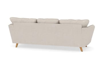 Trend Lyx 3-seters Høyrevendt L-formet Sjeselongsofa i Stoff - Beige - Møbler - Sofaer - Sofa med sjeselong