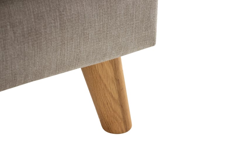 Trend Lyx 3-seters Høyrevendt L-formet Sjeselongsofa i Stoff - Beige - Møbler - Sofaer - Sofa med sjeselong - 4 seters sofa med divan