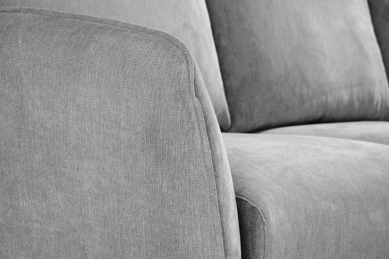 Trend Lyx 3-seters Høyrevendt L-formet Sjeselongsofa i Stoff - Grå - Møbler - Sofaer - Sofa med sjeselong - 4 seters sofa med divan