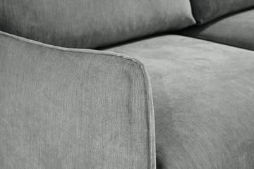 Trend Lyx 3-seters Høyrevendt L-formet Sjeselongsofa i Stoff - Grå - Møbler - Sofaer - Sofa med sjeselong