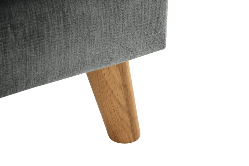 Trend Lyx 3-seters Høyrevendt L-formet Sjeselongsofa i Stoff - Grå - Møbler - Sofaer - Sofa med sjeselong