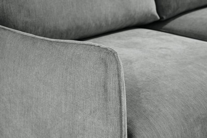 Trend Lyx 3-seters Høyrevendt L-formet Sjeselongsofa i Stoff - Grå - Møbler - Sofaer - Sofa med sjeselong - 4 seters sofa med divan