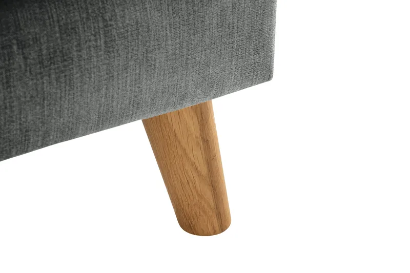 Trend Lyx 3-seters Høyrevendt L-formet Sjeselongsofa i Stoff - Grå - Møbler - Sofaer - Sofa med sjeselong - 4 seters sofa med divan