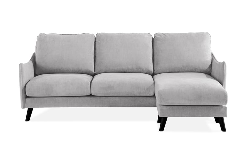 Trend Lyx 3-seters Høyrevendt L-formet Sjeselongsofa i Stoff - Lys grå - Møbler - Sofaer - Sofa med sjeselong