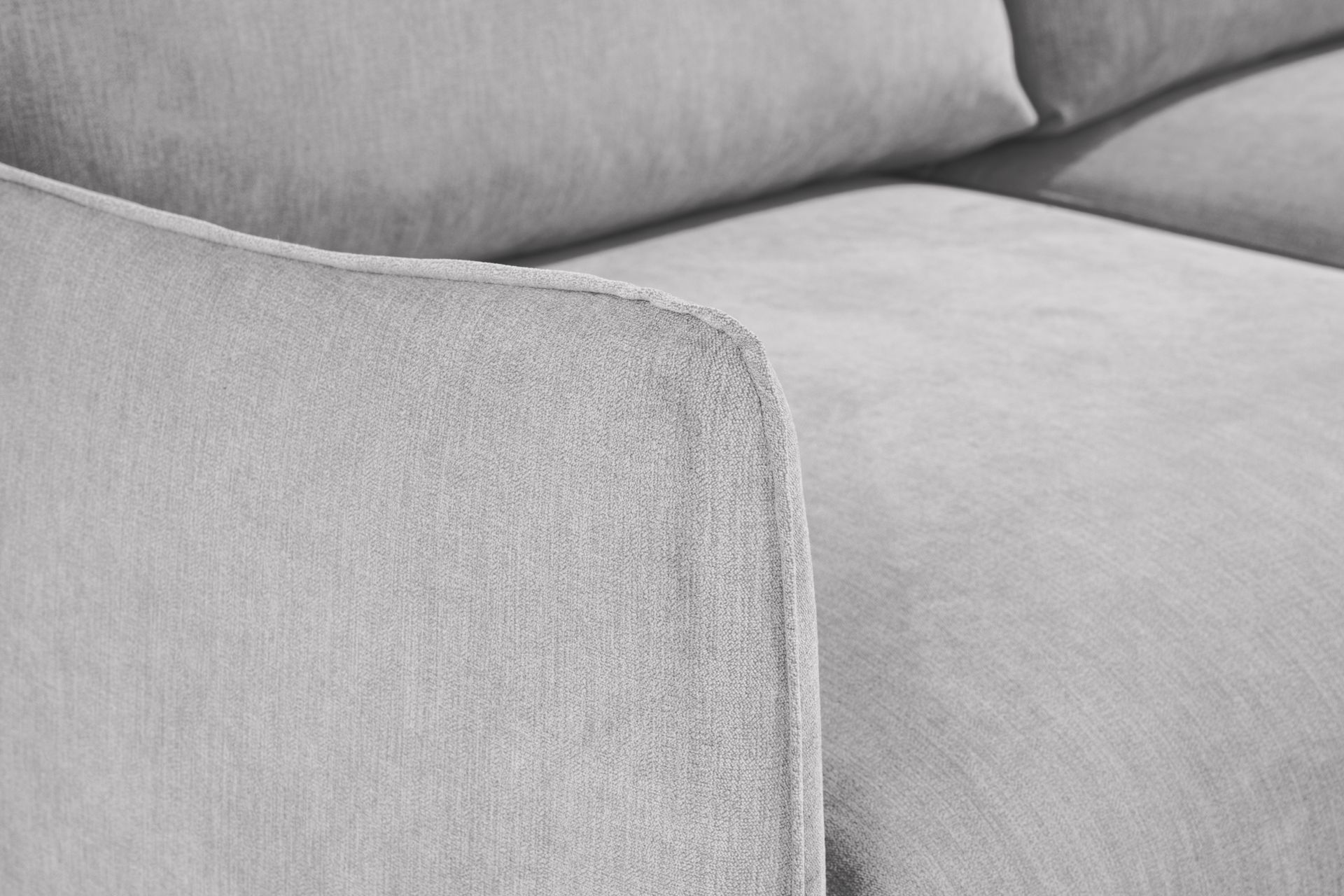 Trend Lyx 3-seters Høyrevendt L-formet Sjeselongsofa i Stoff - Lys grå - Møbler - Sofaer - Sofa med sjeselong