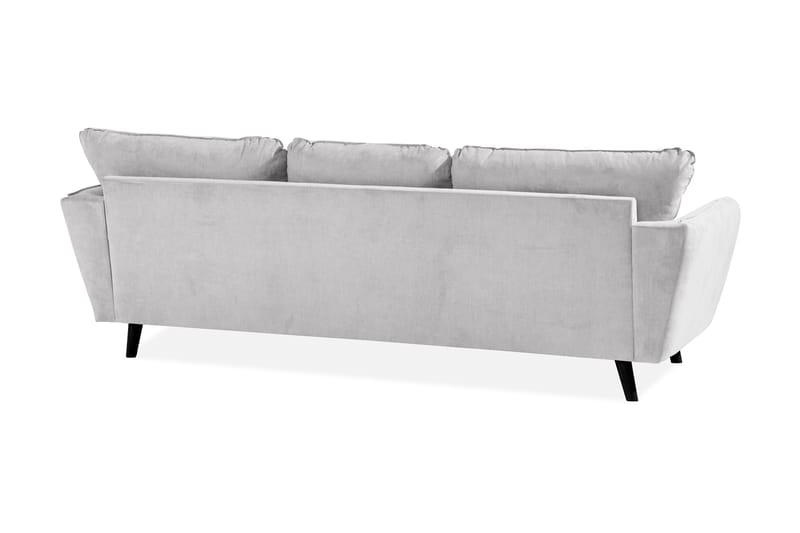 Trend Lyx 3-seters Høyrevendt L-formet Sjeselongsofa i Stoff - Lys grå - Møbler - Sofaer - Sofa med sjeselong