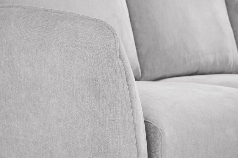 Trend Lyx 3-seters Høyrevendt L-formet Sjeselongsofa i Stoff - Lys grå - Møbler - Sofaer - Sofa med sjeselong
