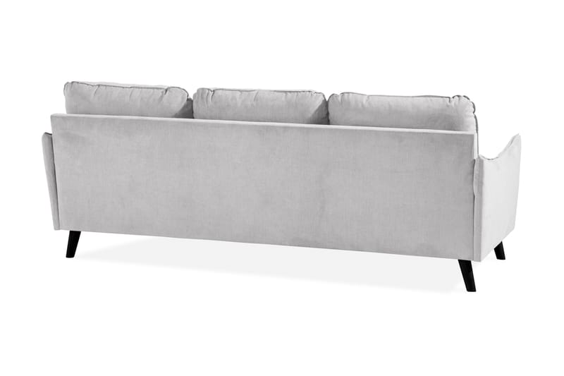 Trend Lyx 3-seters Høyrevendt L-formet Sjeselongsofa i Stoff - Lys grå - Møbler - Sofaer - Sofa med sjeselong - 4 seters sofa med divan