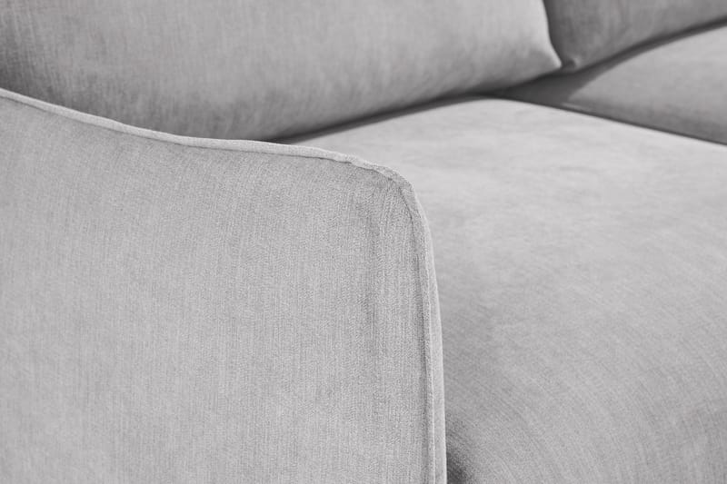 Trend Lyx 3-seters Høyrevendt L-formet Sjeselongsofa i Stoff - Lys grå - Møbler - Sofaer - Sofa med sjeselong - 4 seters sofa med divan