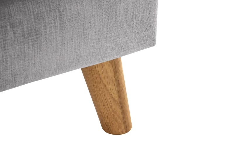 Trend Lyx 3-seters Høyrevendt L-formet Sjeselongsofa i Stoff - Lys grå - Møbler - Sofaer - Sofa med sjeselong - 4 seters sofa med divan