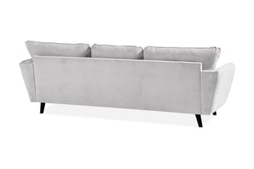 Trend Lyx 3-seters Høyrevendt L-formet Sjeselongsofa i Stoff - Lys grå - Møbler - Sofaer - Sofa med sjeselong