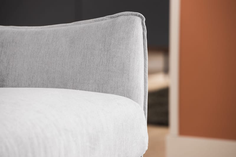 Trend Lyx 3-seters Høyrevendt L-formet Sjeselongsofa i Stoff - Lys grå - Møbler - Sofaer - Sofa med sjeselong - 4 seters sofa med divan
