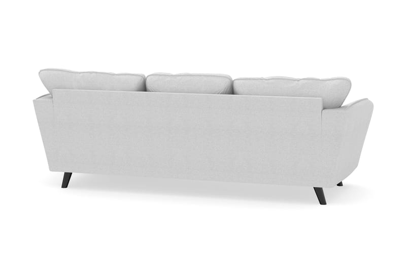 Trend Lyx 3-seters Høyrevendt L-formet Sjeselongsofa i Stoff - Lysegrå - Møbler - Sofaer - Sofa med sjeselong