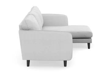 Trend Lyx 3-seters Høyrevendt L-formet Sjeselongsofa i Stoff - Lysegrå - Møbler - Sofaer - Sofa med sjeselong
