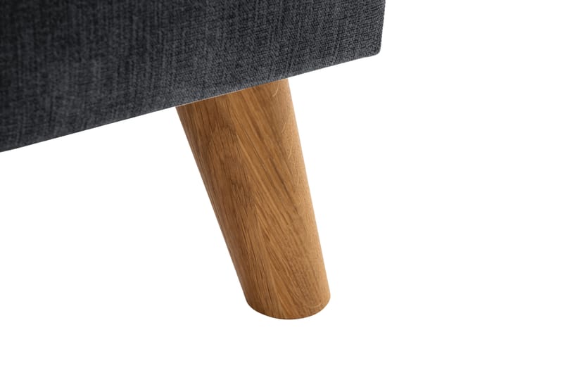 Trend Lyx 3-seters Høyrevendt L-formet Sjeselongsofa i Stoff - Mørk grå - Møbler - Sofaer - Sofa med sjeselong