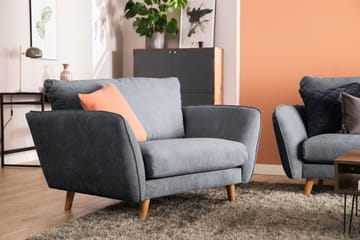 Trend Lyx 3-seters Høyrevendt L-formet Sjeselongsofa i Stoff - Mørk grå - Møbler - Sofaer - Sofa med sjeselong
